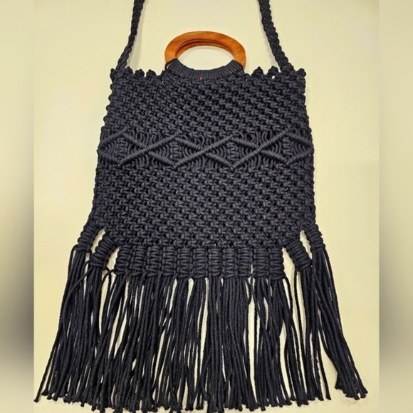 Danielle Nicole Handbags - Danielle Nicole Runaway Black Crochet Crossbody Bag